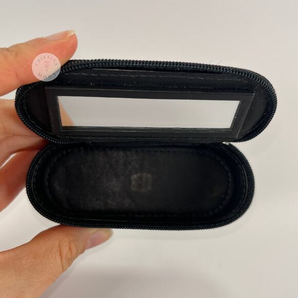 Vintage Coach Zip Around Lipstick Case Black Leather - Picture 7 of 9